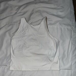 White Sleeveless Crop Top